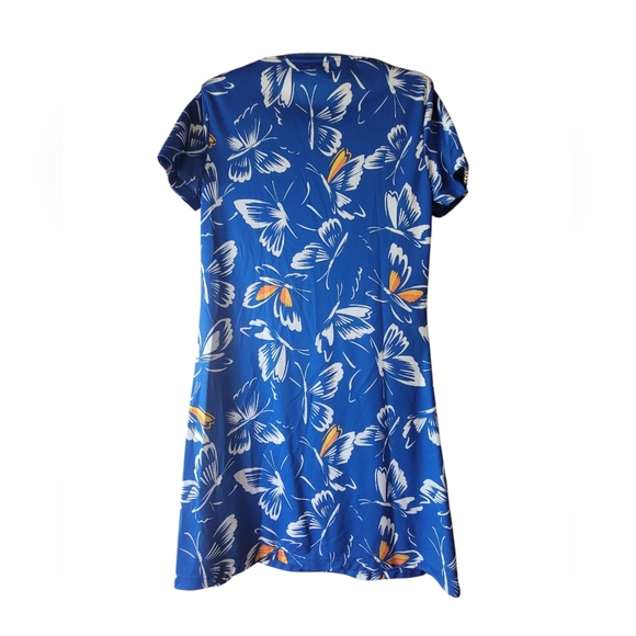 Adidas × Farm Rio Blue Butterfly Print Women's Dress - Picture 2 of 5